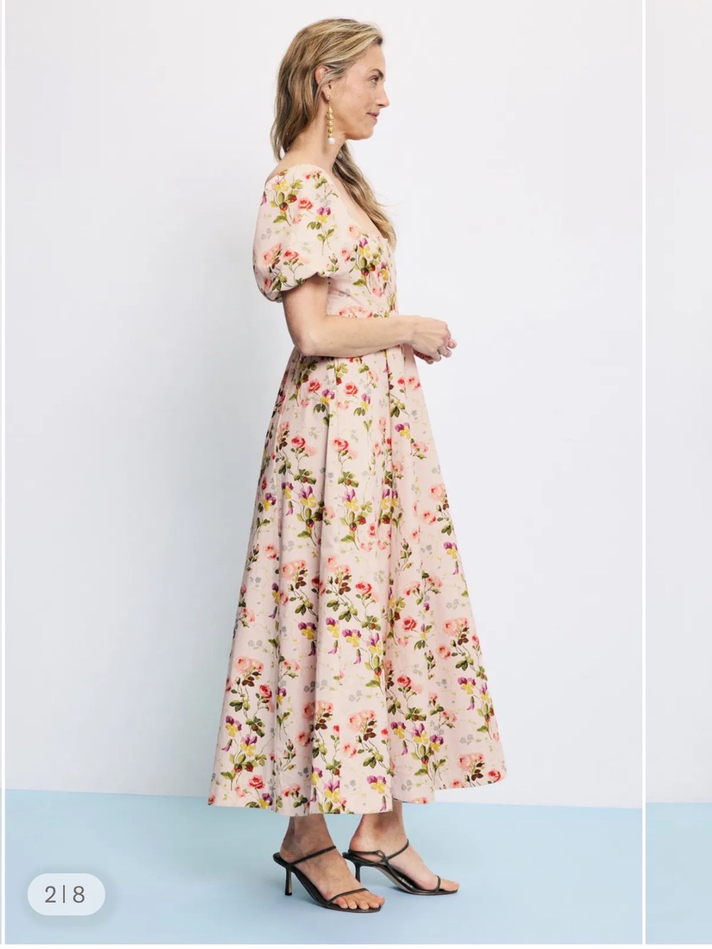 Hill House Pink Floral Matilda Nap Dress Midi Large - Picture 6 of 11